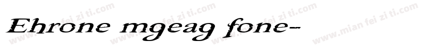 Ehrone mgeag fone字体转换